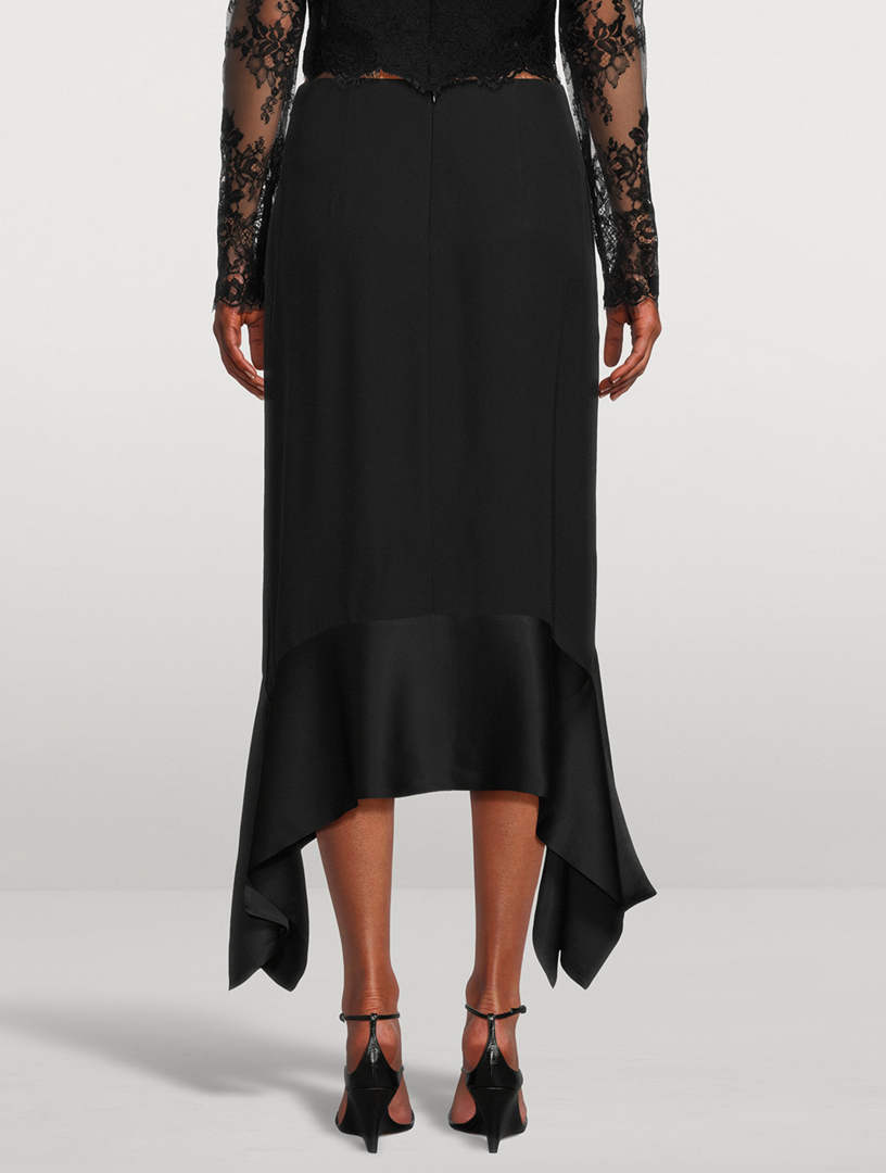 Asymmetric Wool Skirt