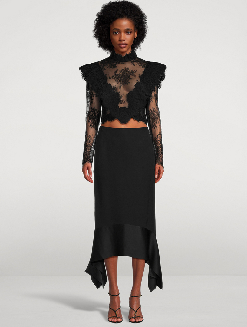 Asymmetric Wool Skirt