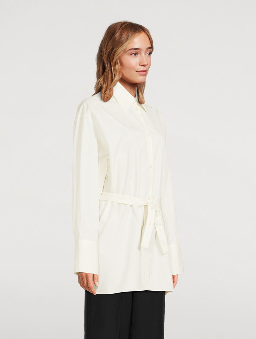 Open-Back Poplin Shirt