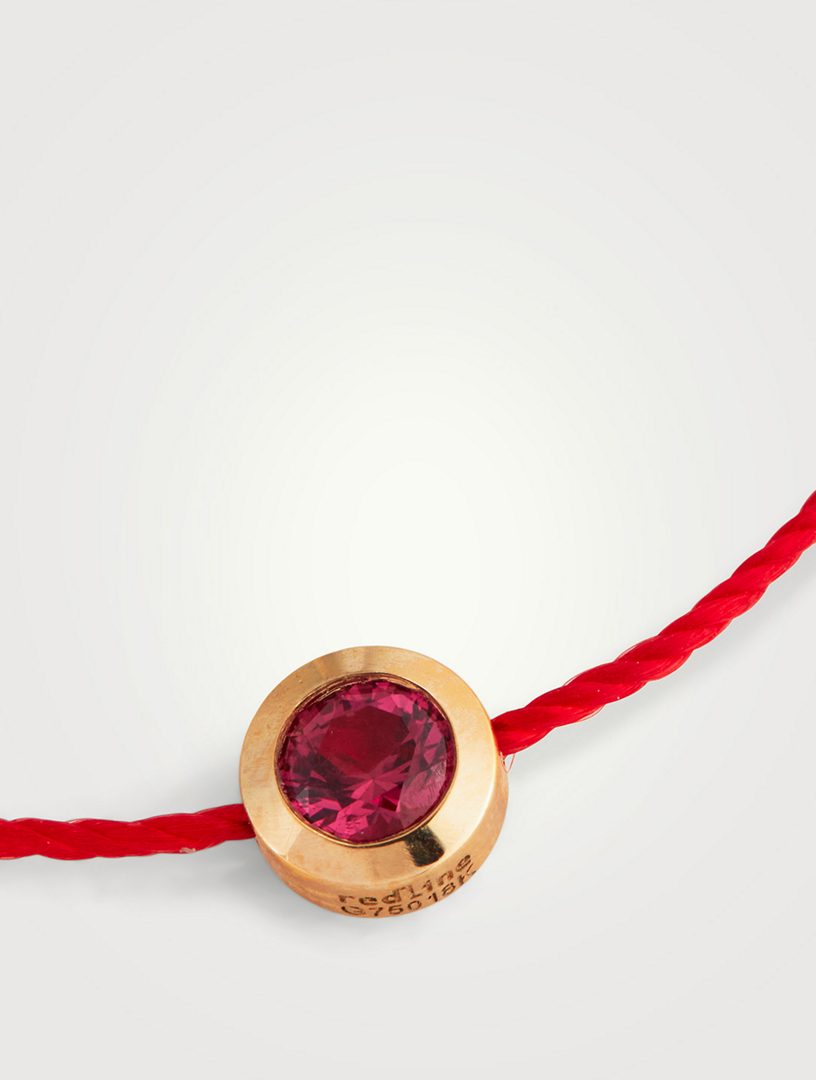Pure Rubis 18K Gold String Bracelet With Ruby