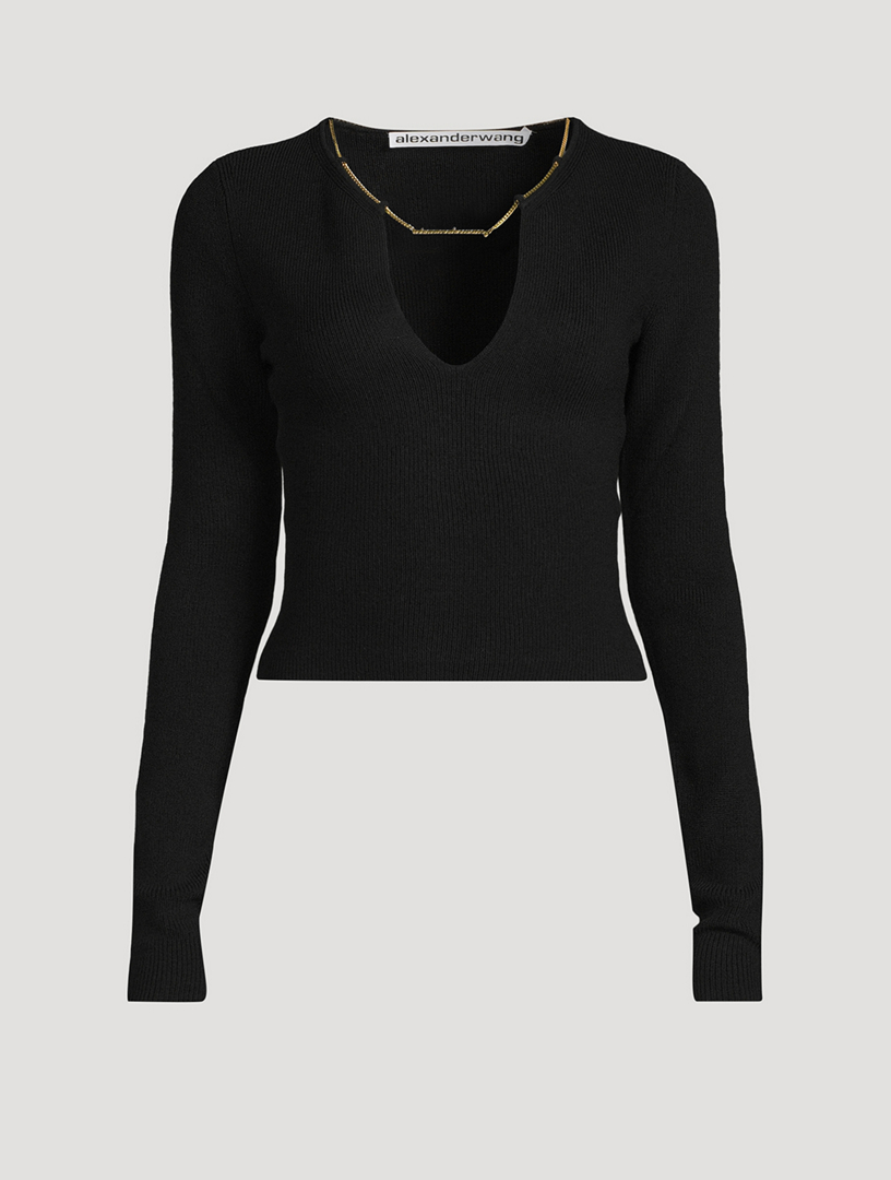 Black Cropped top Alexander Wang - GenesinlifeShops Canada