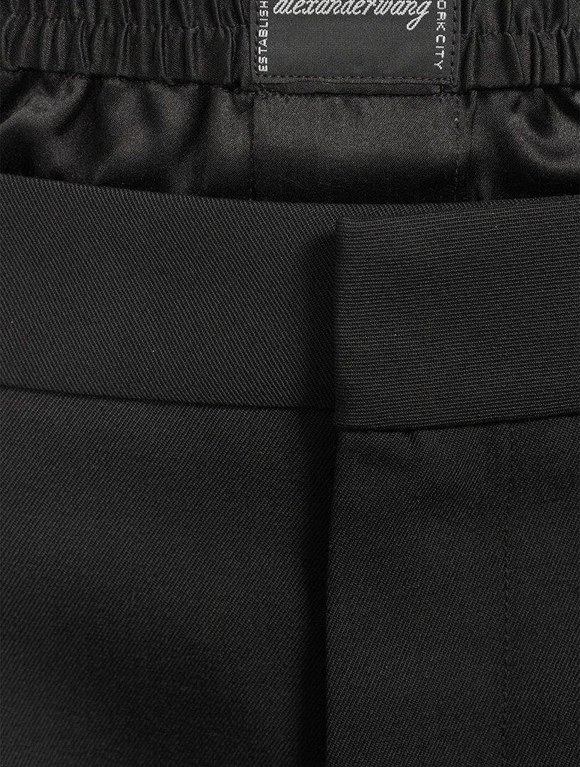 Wool Trousers With Layered Boxer Shorts