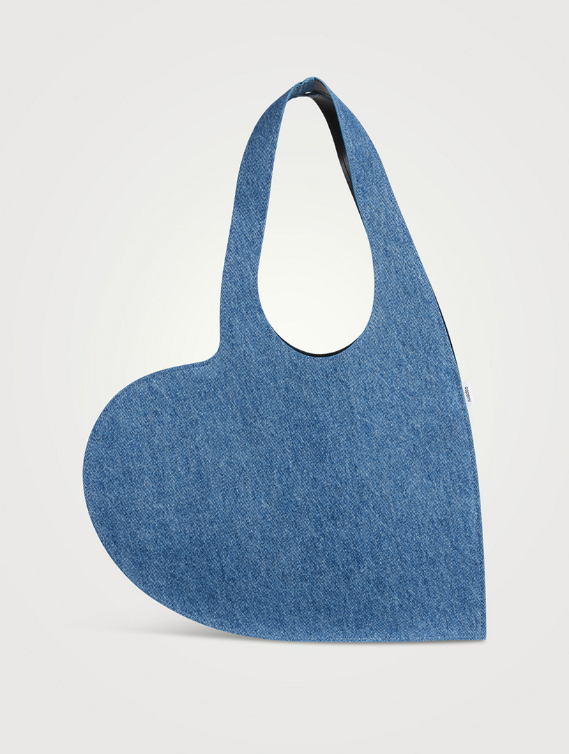 Heart Denim Tote Bag