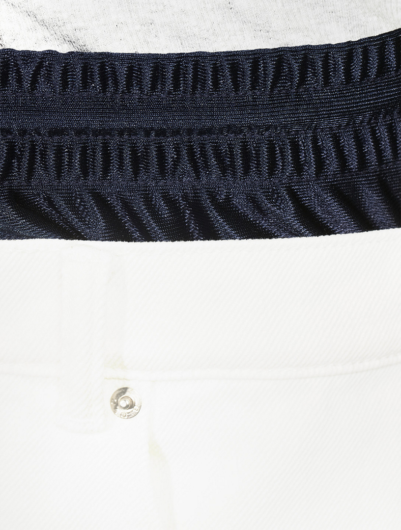 Layered Straight-Leg Jeans