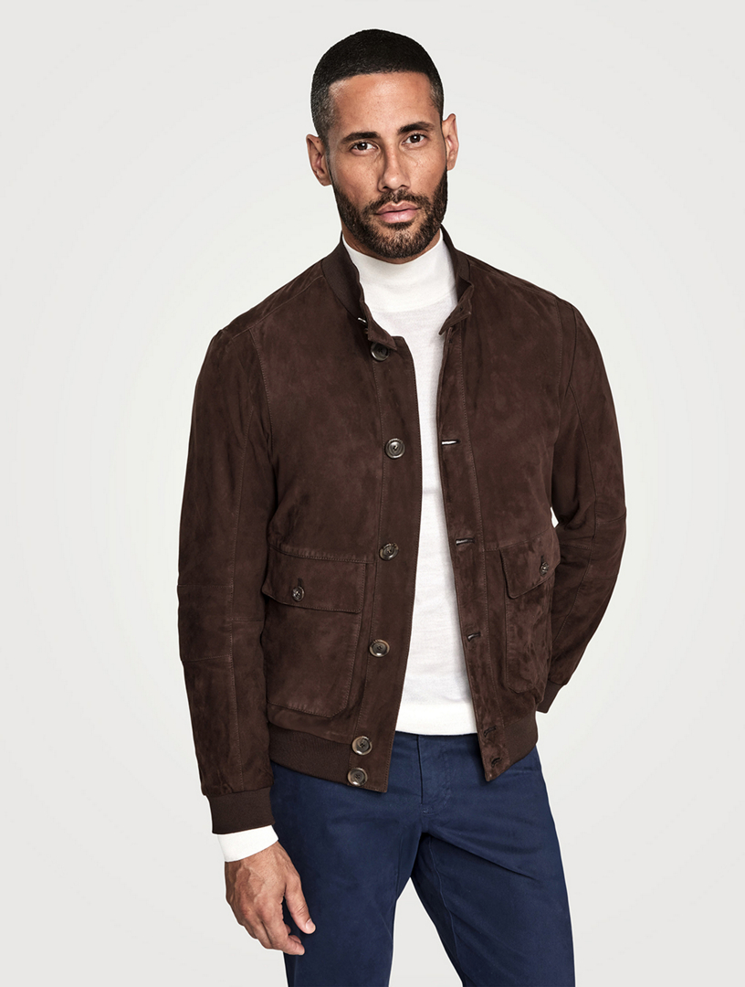 Leon Suede Bomber Jacket