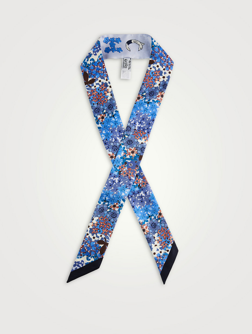 Collier De Fleurs Silk Bandeau Scarf