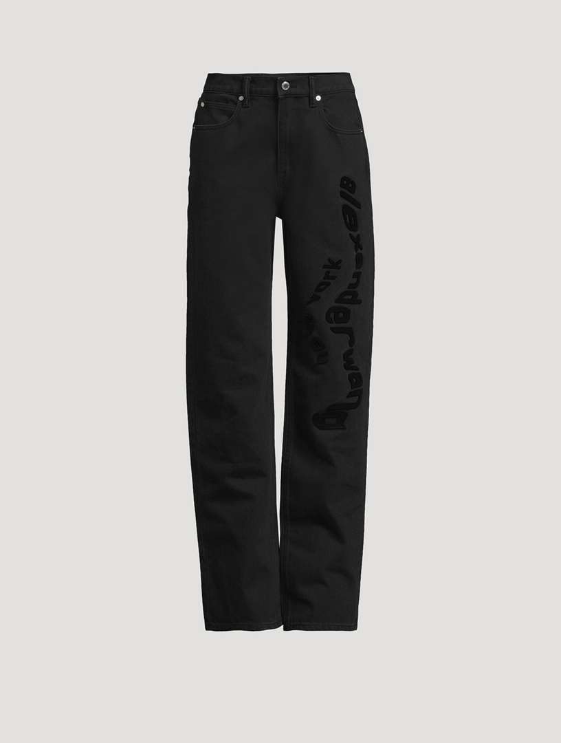 T By Alexander Wang - EZ Mid-Rise Straight Leg Jean in Denim