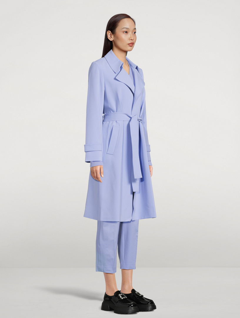 新品未使用 ♡ Theory Admiral Crepe Oaklane CL THEORY Oaklane Admiral Crepe Belted Trench Coat | Holt Renfrew