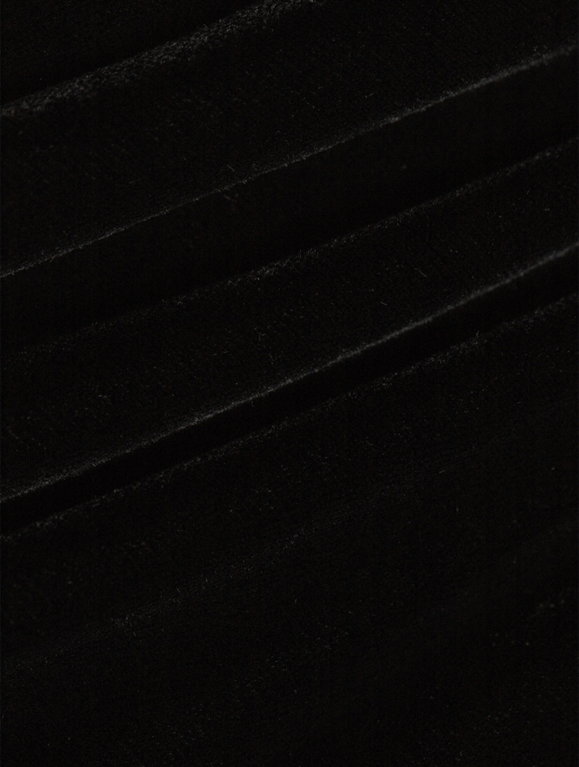 Off-The-Shoulder Velvet Midi Dress