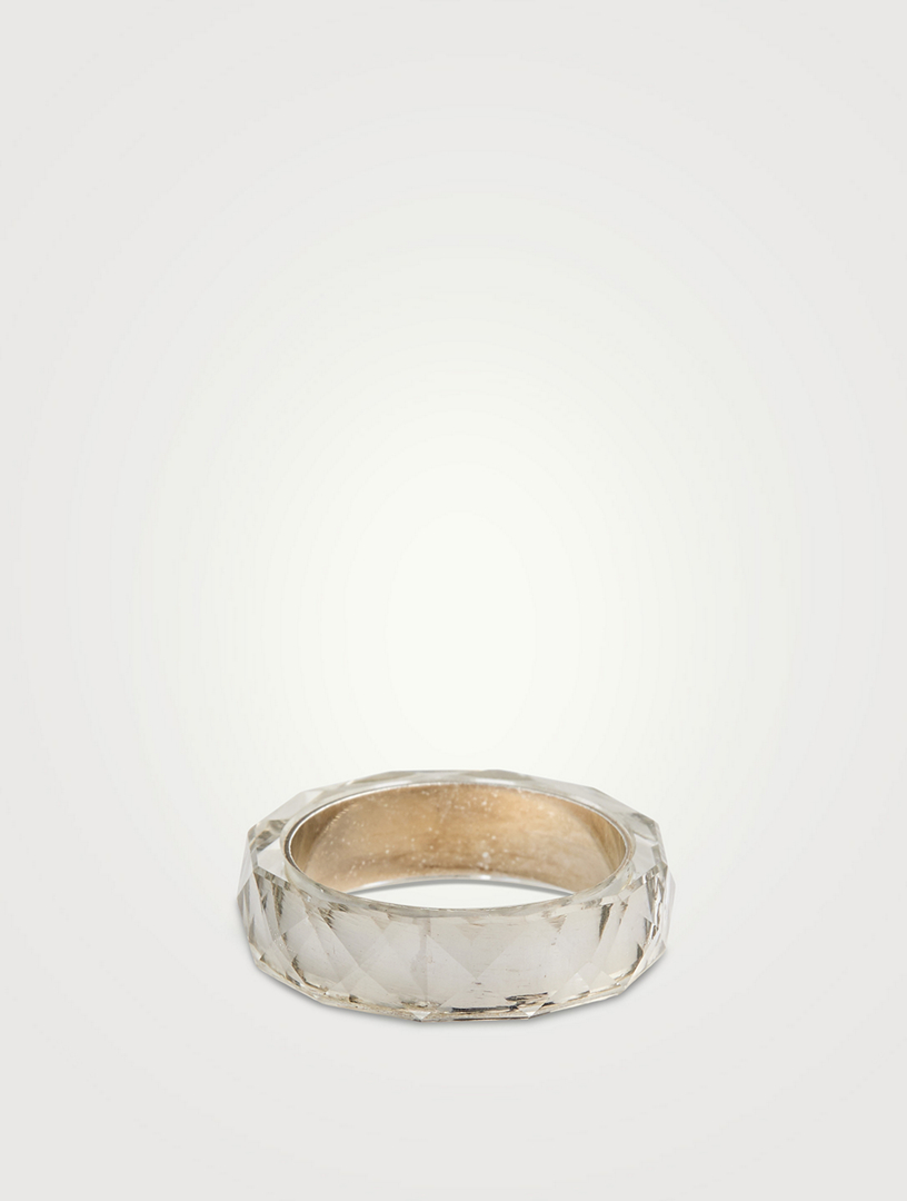 Thin Band With Translucent Citrine