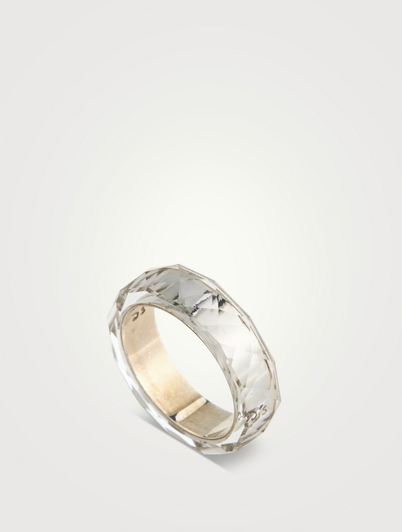 Thin Band With Translucent Citrine