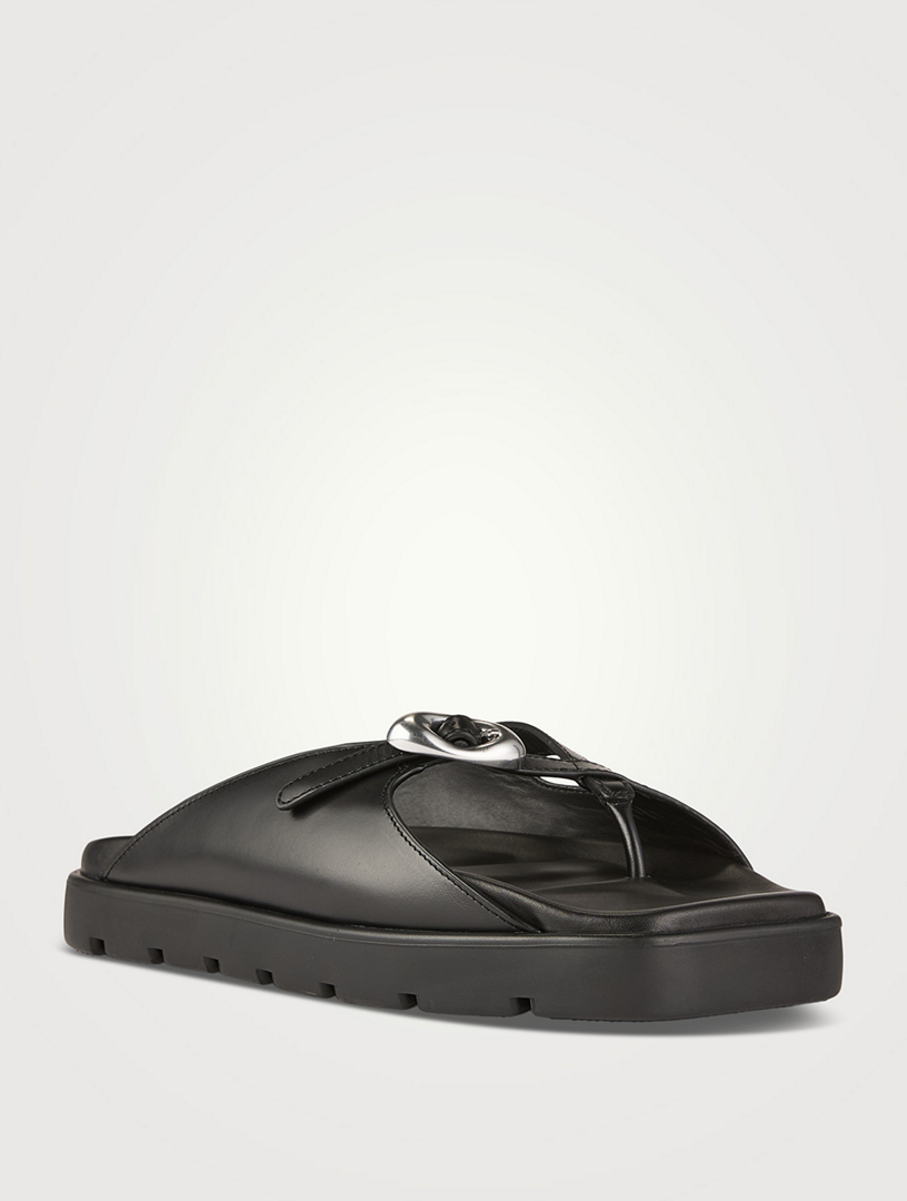 Dome Flatform Leather Sandals