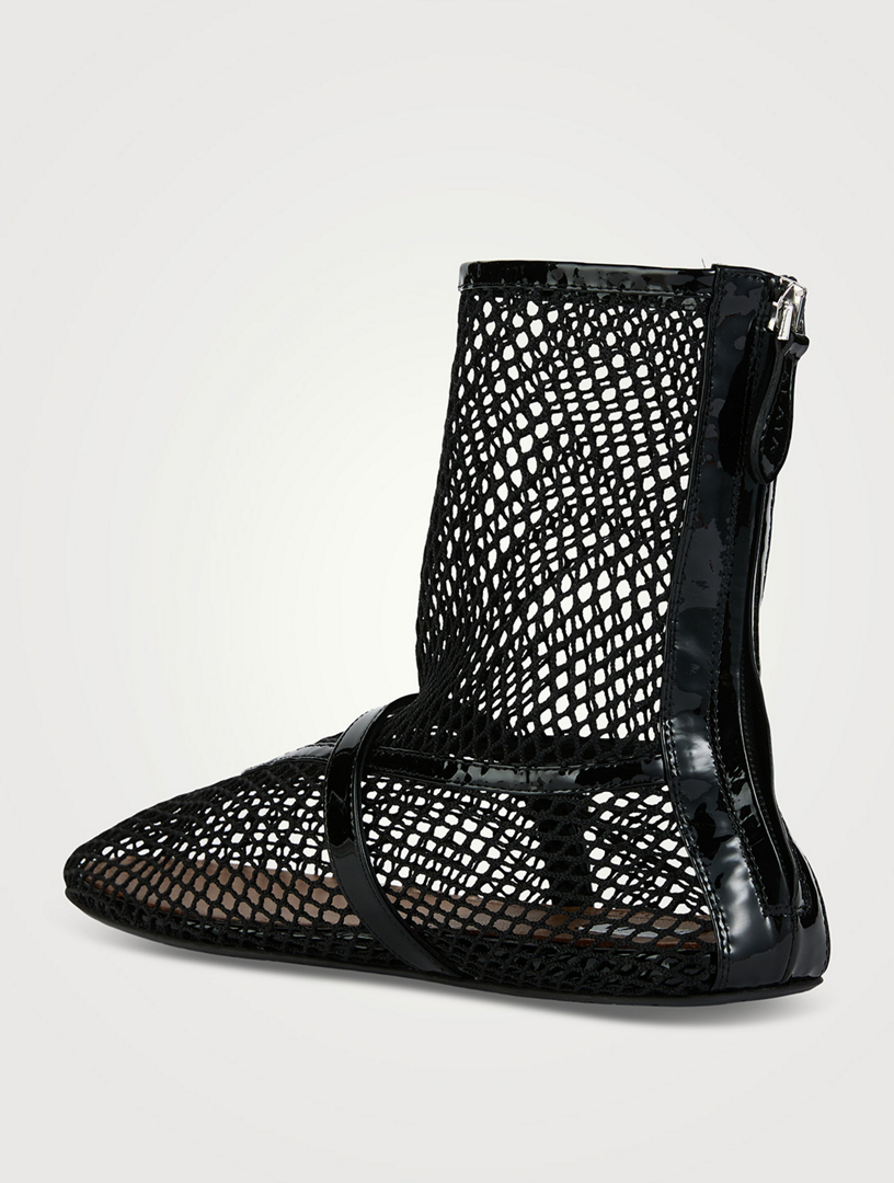 Fishnet ankle sale boots