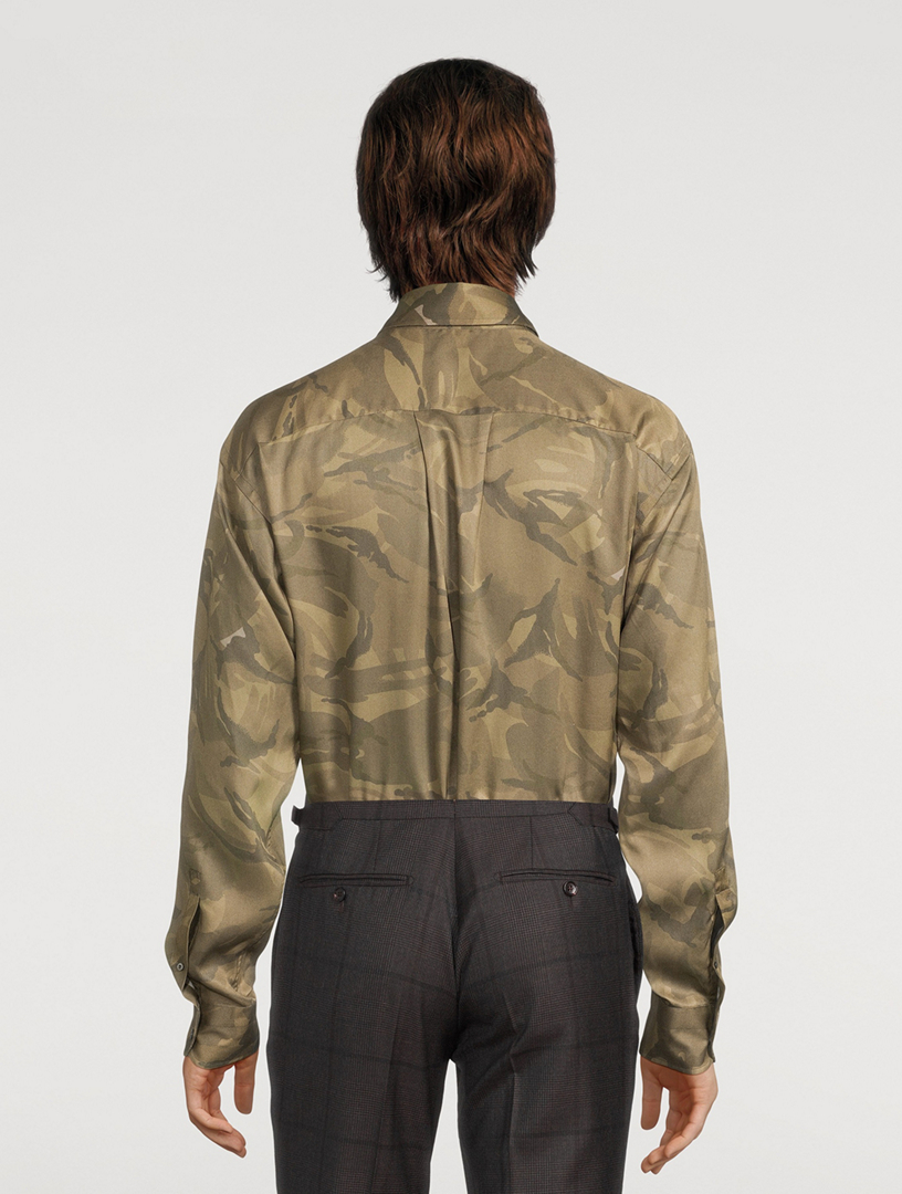 Long-Sleeve Shirt Camo Print
