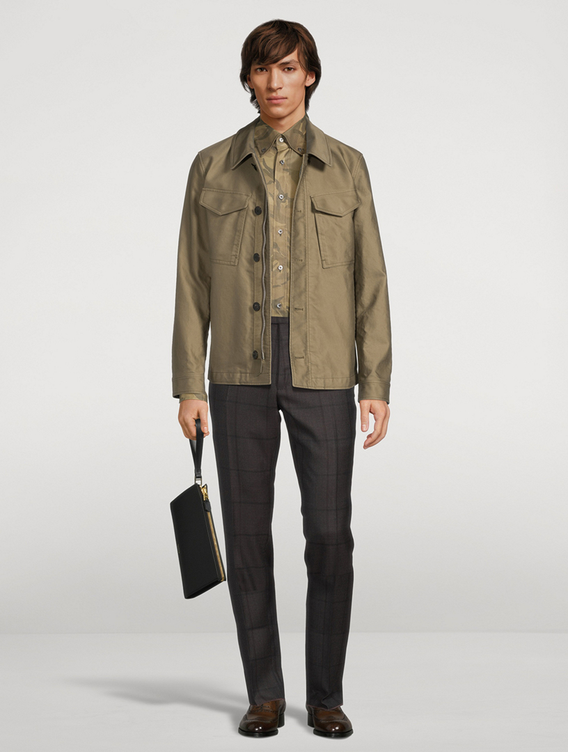 Long-Sleeve Shirt Camo Print