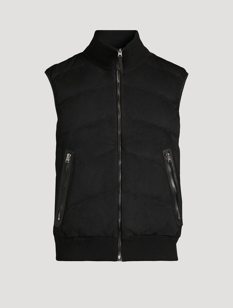Nylon And Wool Cashmere Down Vest