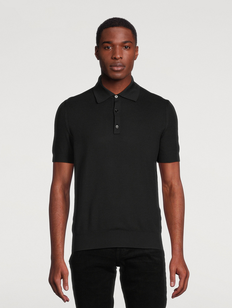 Silk Cotton Honeycomb Polo