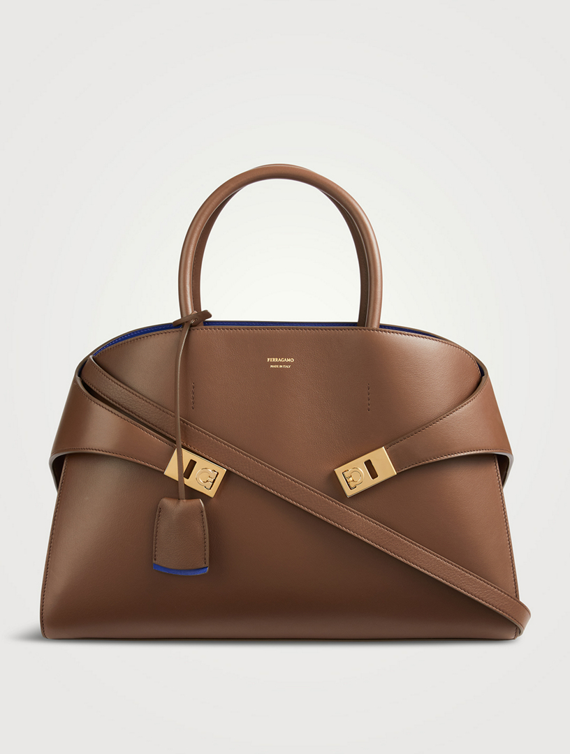 Medium Hug Leather Satchel