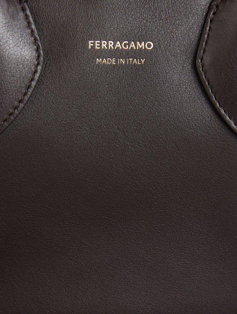 Small Star Leather Top Handle Bag