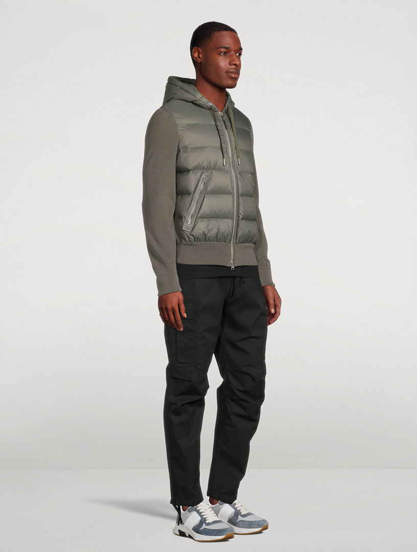 Wool-Blend And Nylon Down Jacket