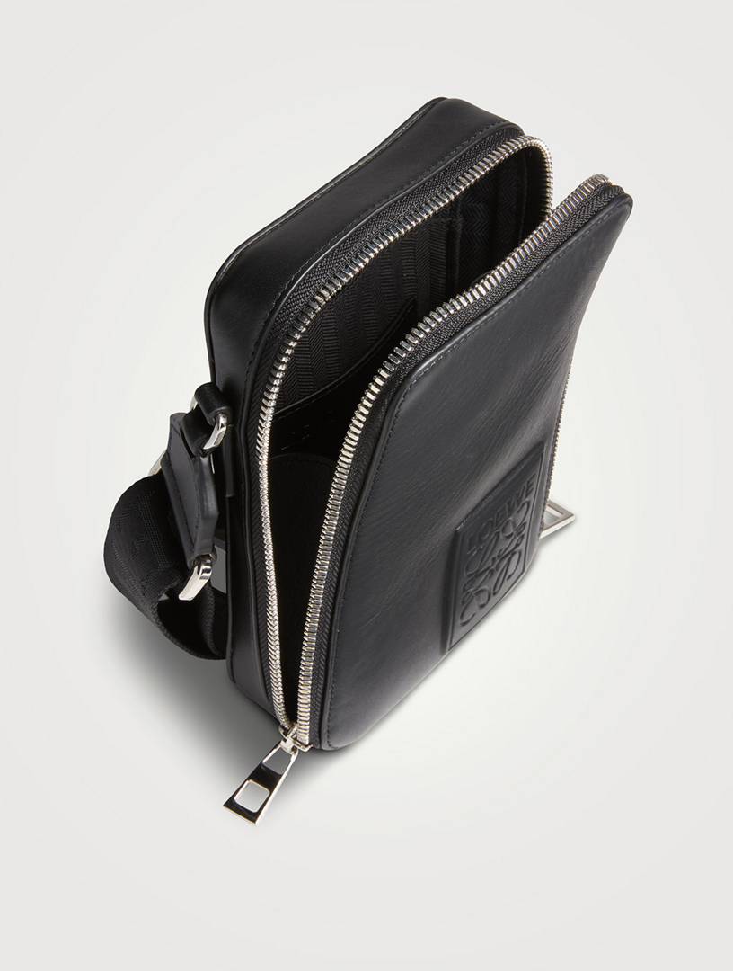 LOEWE Satin Leather Vertical Crossbody Pocket Bag | Holt Renfrew