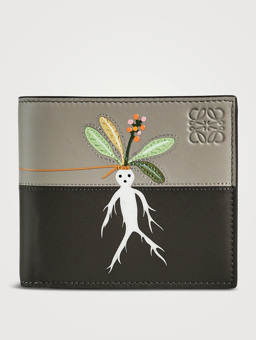 LOEWE Mandragora Satin Leather Bifold Wallet | Holt Renfrew