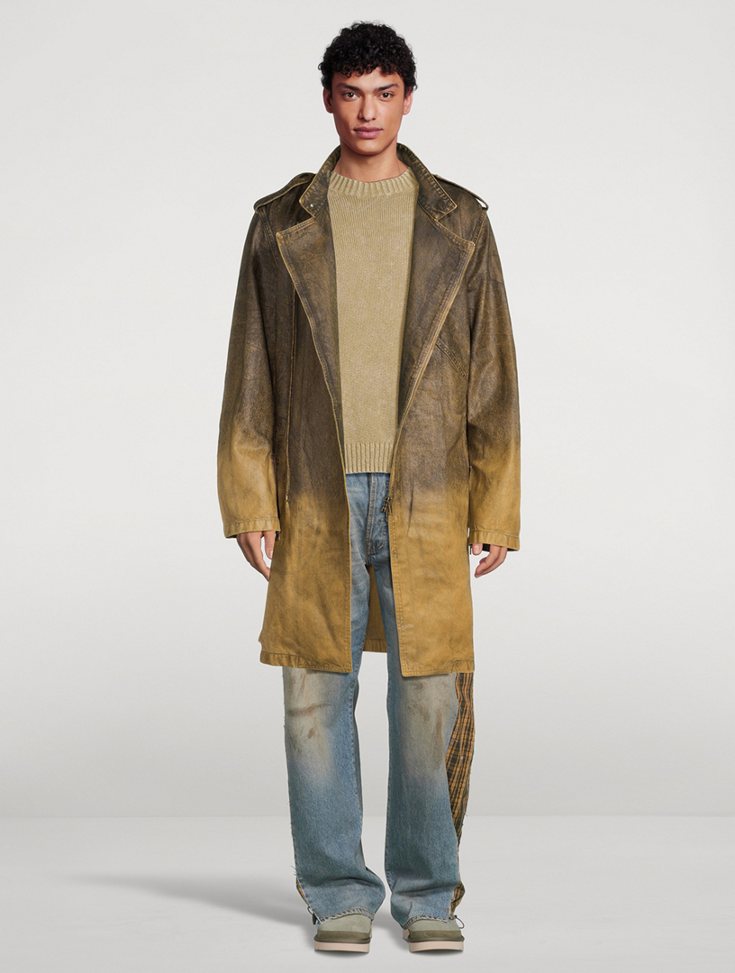 Denim Belted Coat
