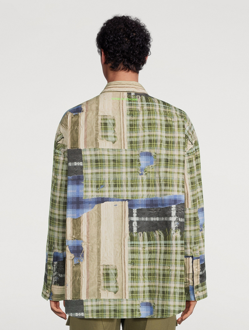 Cotton Patchwork Printed Shirt