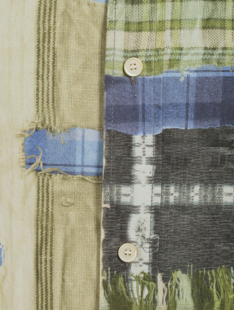 Cotton Patchwork Printed Shirt