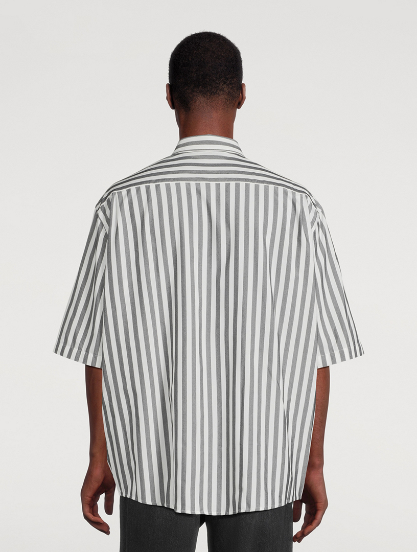Short-Sleeve Shirt Striped Print