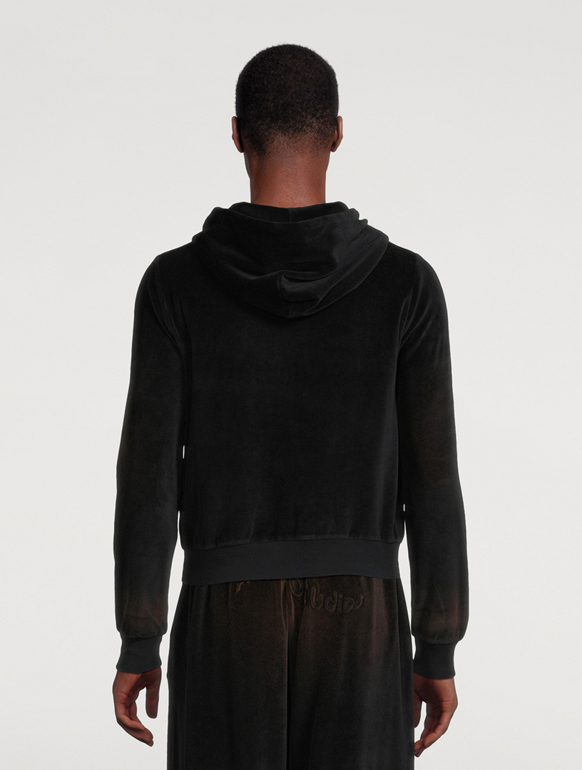 Velour Fitted Hoodie