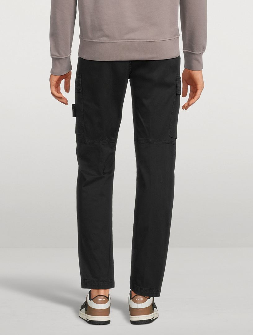 Stretch Cotton Tapered Pants