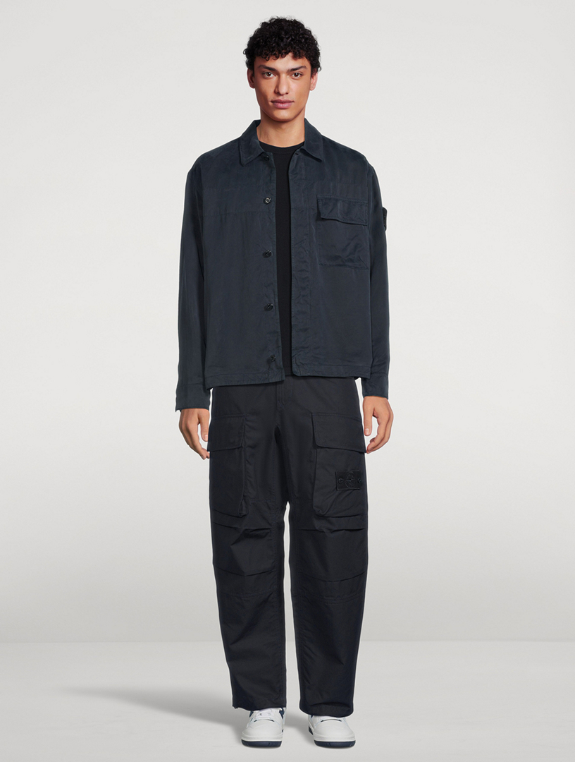 STONE ISLAND Cotton Oversized-Leg Pants