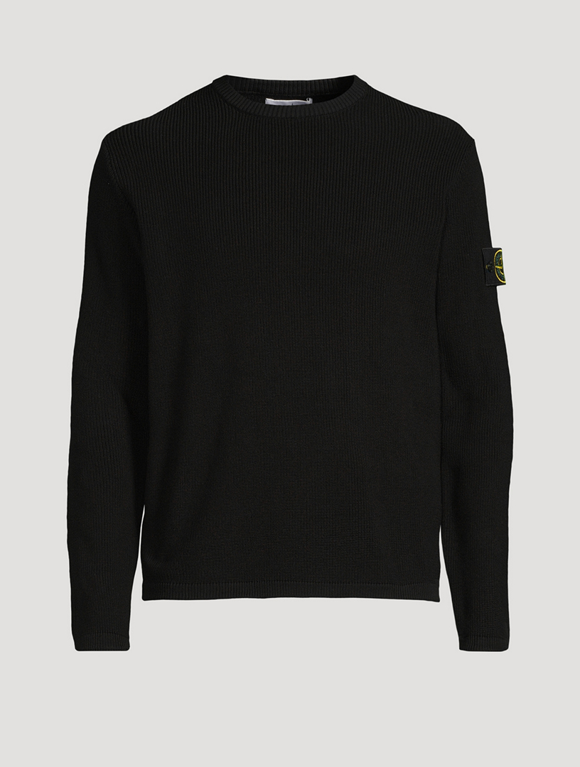 Crew neck stone outlet island black