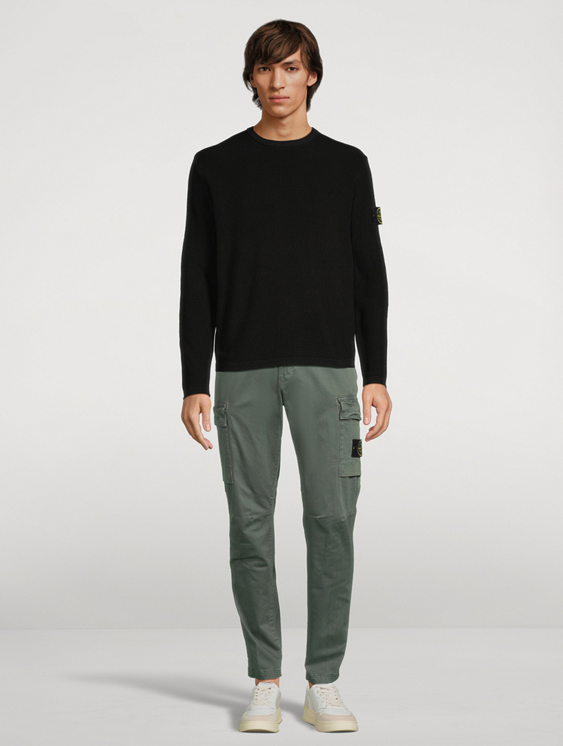 STONE ISLAND Cotton Ribbed Knit Sweater | Holt Renfrew