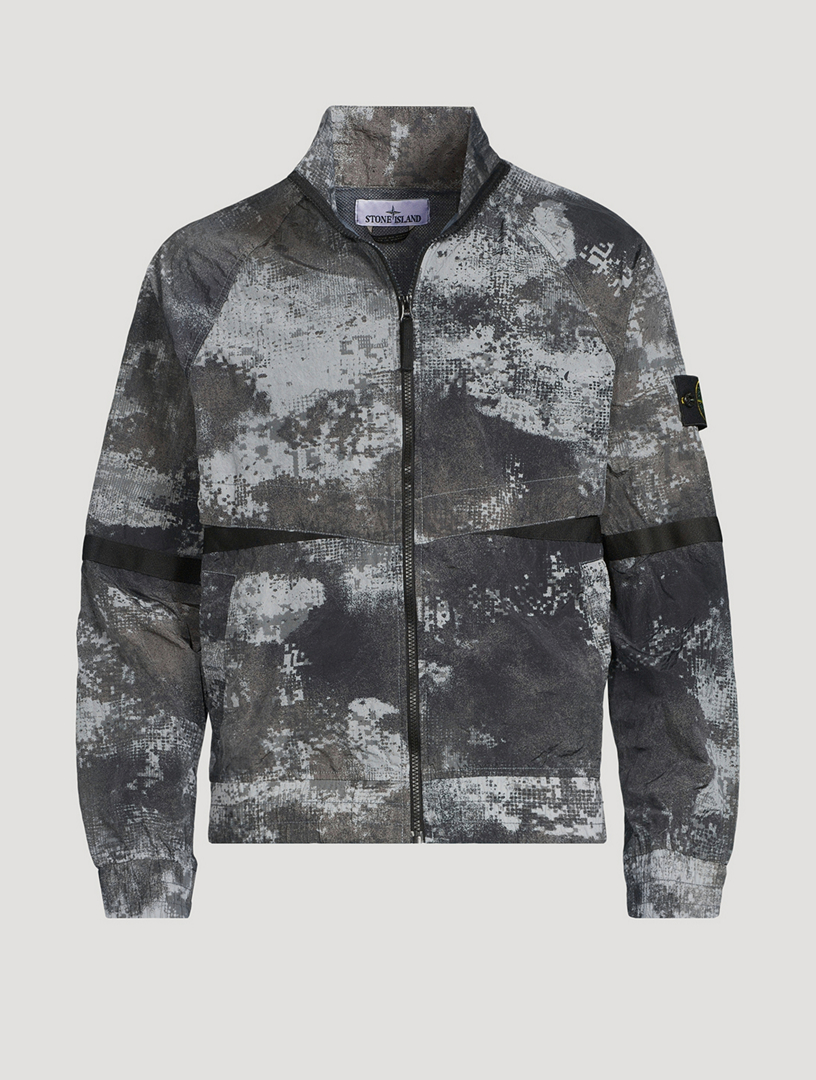 Nylon Jacket In Camo Print