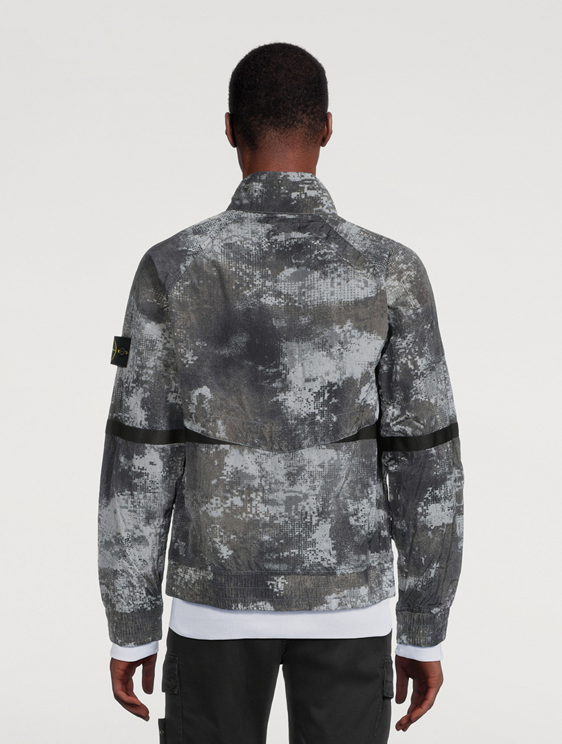 Nylon Jacket In Camo Print