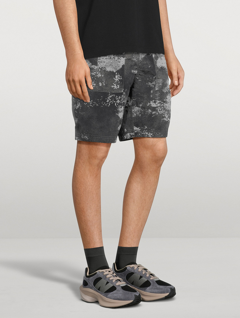 Nylon Bermuda Shorts Camo Print