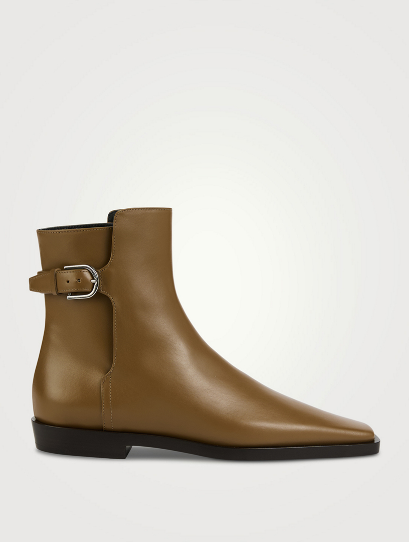 The Belted Leather Ankle Boots