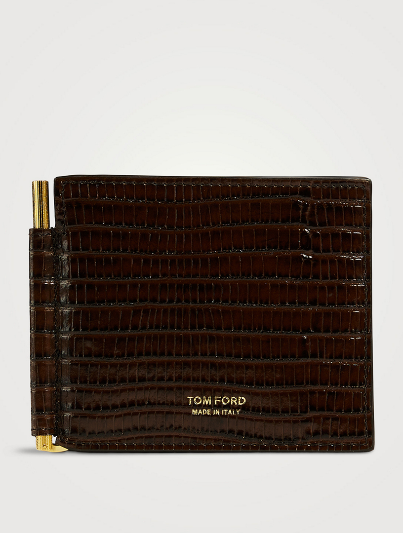 TOM FORD Croc-Embossed Leather Money Clip Wallet | Holt Renfrew