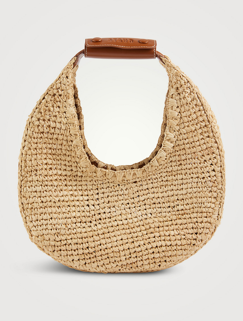 Moon Raffia Shoulder Bag