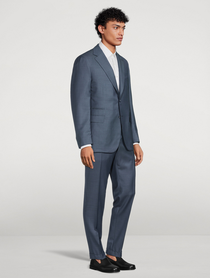 Wool Sharkskin Two-Piece Suit