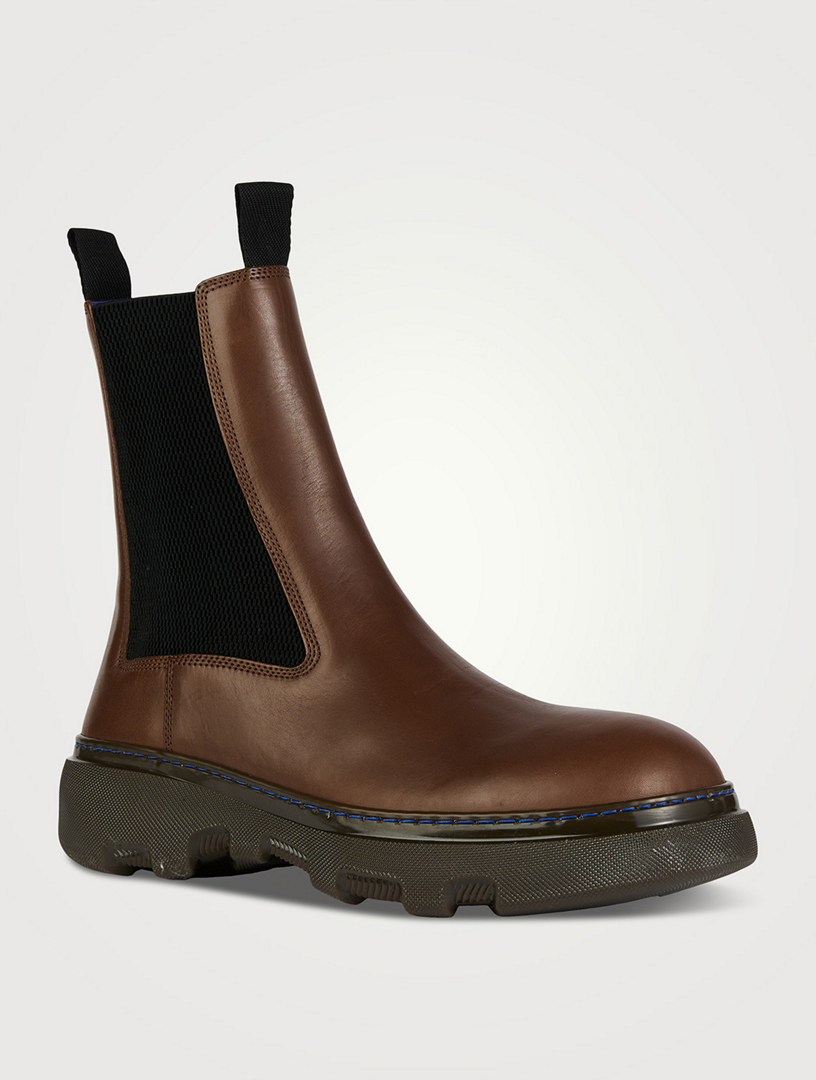 BURBERRY Leather Creeper Chelsea Boots | Holt Renfrew display picture 1