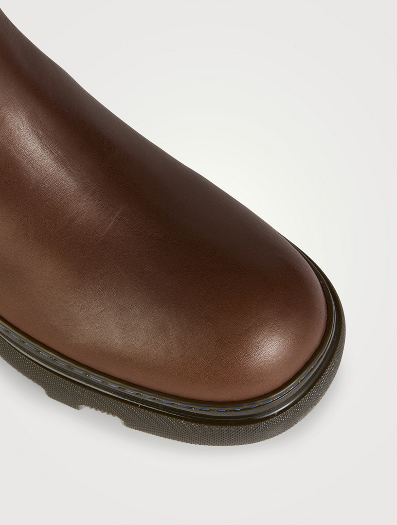 Leather Creeper Chelsea Boots