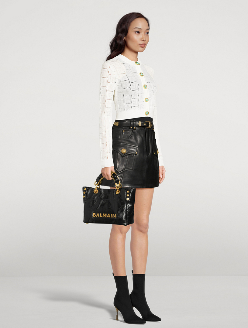 Small 1945 Leather Tote Bag