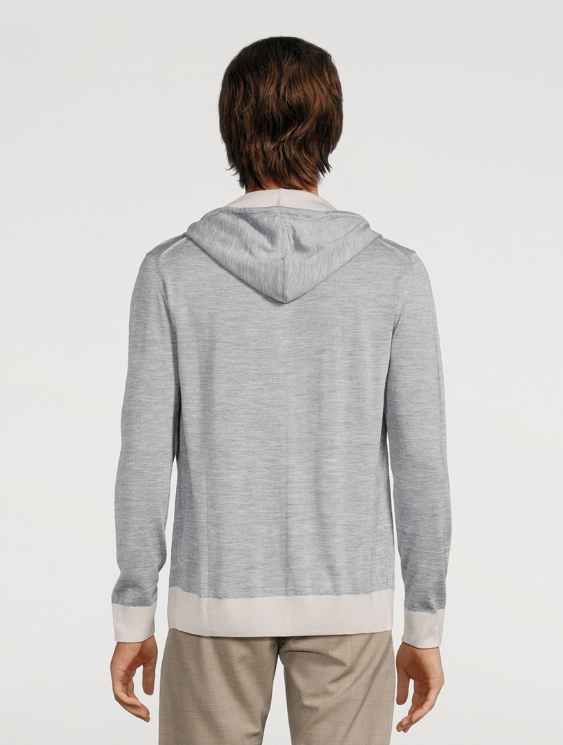 Wool And Silk Zip Hoodie