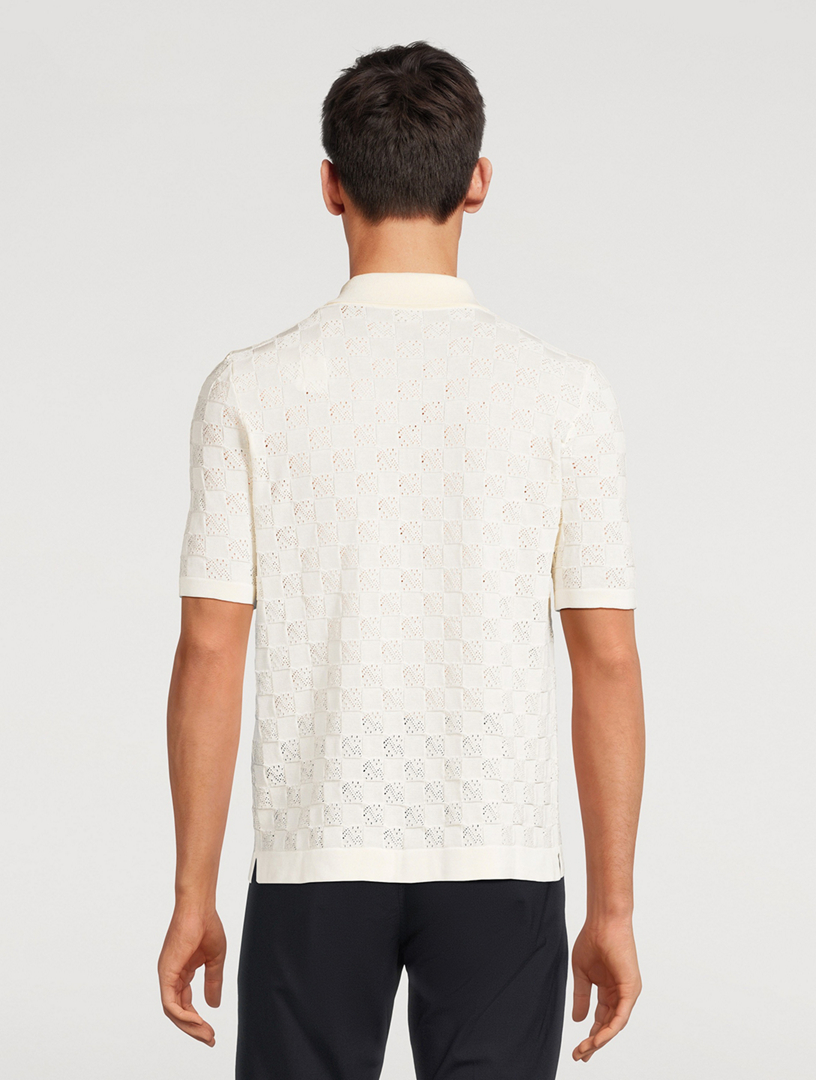 Stitched Cotton Short-Sleeve Shirt