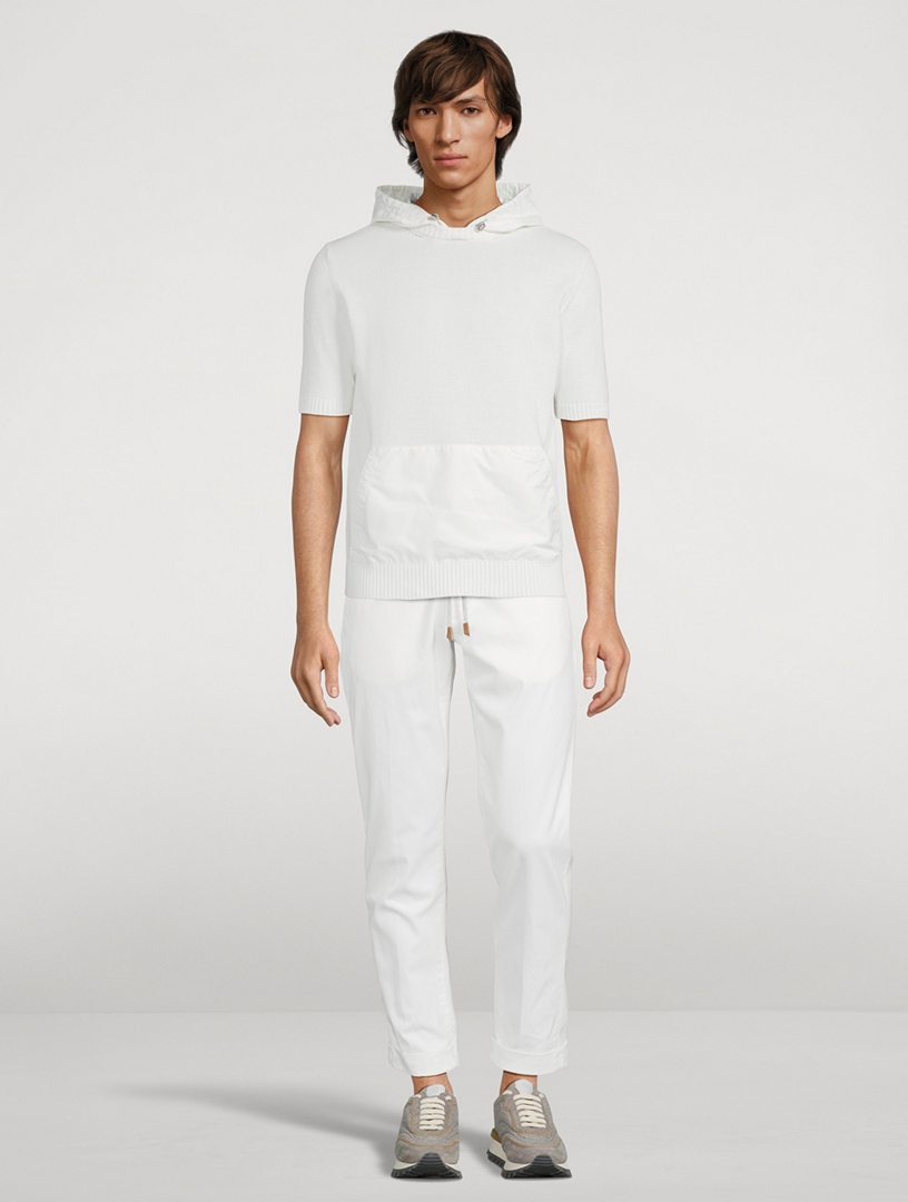Cotton Short-Sleeve Sweater
