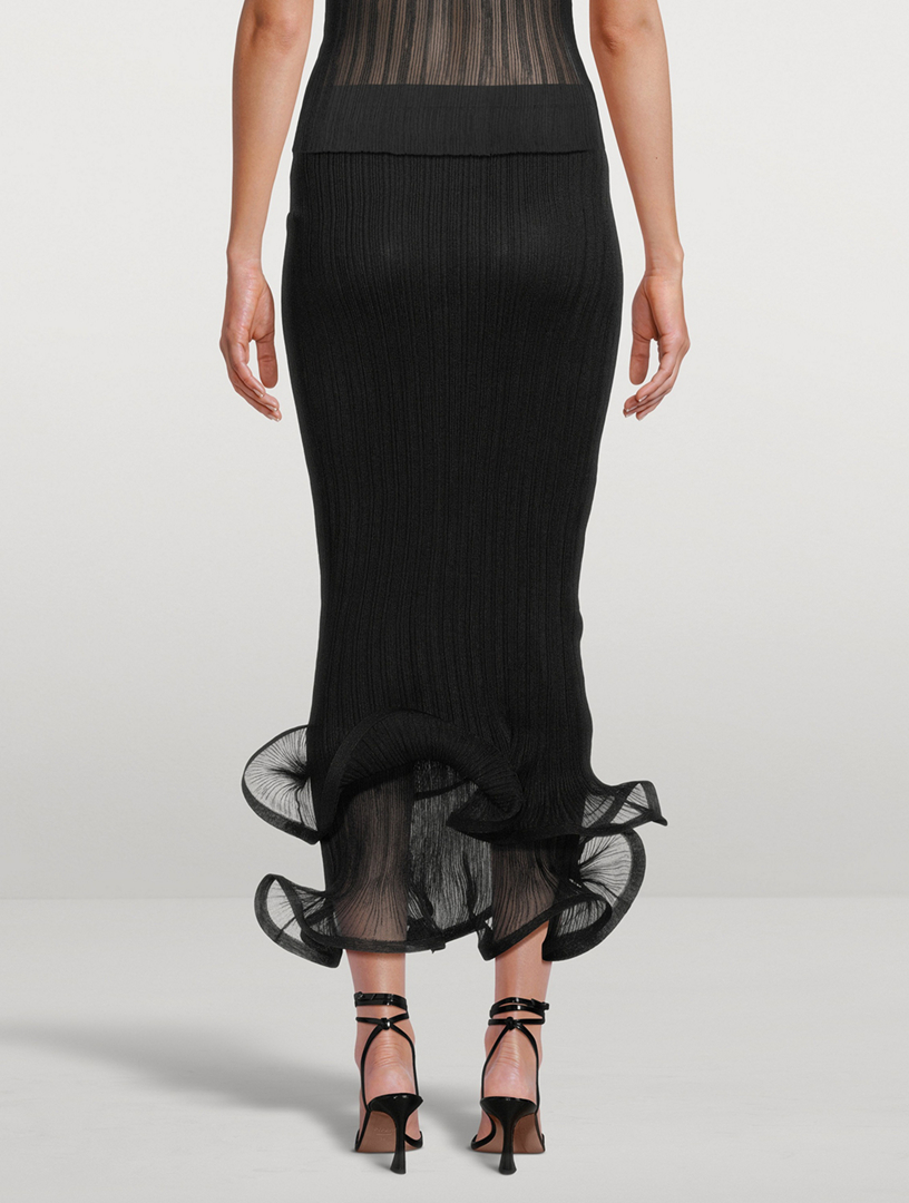 Kelso Plissé Pencil Skirt