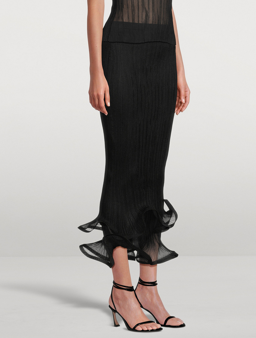 Kelso Plissé Pencil Skirt